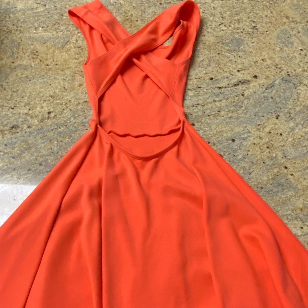 American Apparel bright orange skater dress